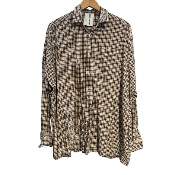 Collusion Oversized Plaid Shirt Size Medium - Picture 1 of 5